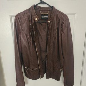 Express Faux Vegan‎ Leather Jacket, Moto Jacket Size M